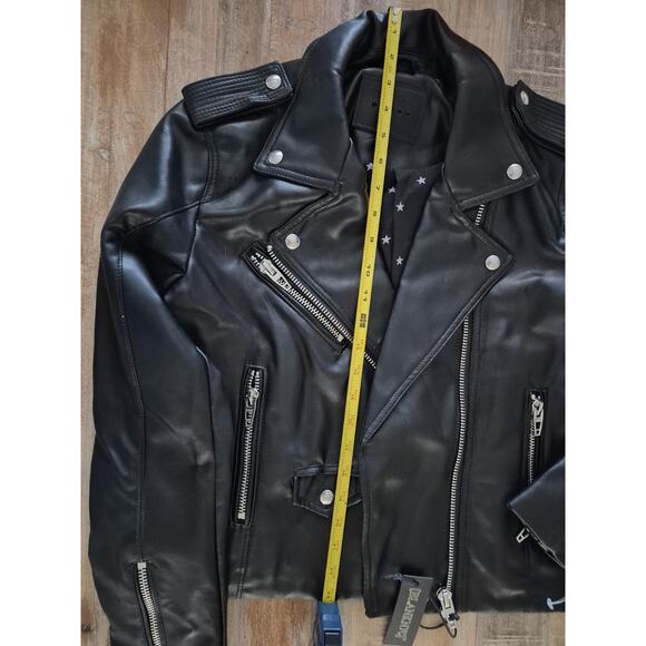 BLANKNYC Women's Faux Leather Moto Jacket Size Medium Black - Picture 2 of 4
